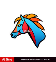 Colorful Horse Head Icon