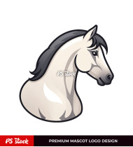 White Horse Mascot Design