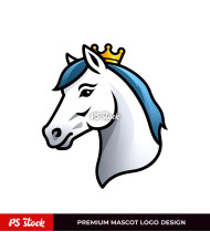 Royal Horse Logo With Crown