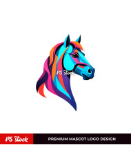 colorful Horse Head Logo