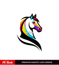 Vibrant Unicorn Logo Design Colorful Emblem