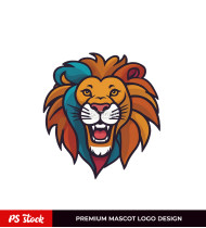 Friendly Lion Face Logo