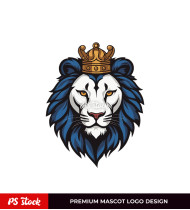 The Scary Lion Mascot Logo