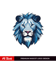 Blue Lion Icon Design