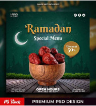 Ramadan Special Menu Social Media PSD