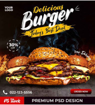 Burger Social Media Branding PSD Collection For Your Restaurant