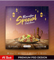 Ramadan Foodies Flyer: Social Media PSD