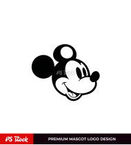 Mickey Mouse Face Black And White