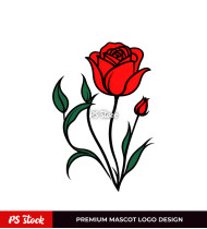 Valentine Rose Logo Design