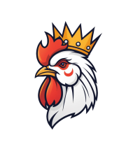 Queen Rooster Mascot Logo