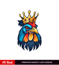 Colorful Chicken Mascot Logo
