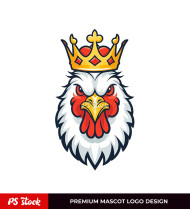 Head Chicken Mascot Logo