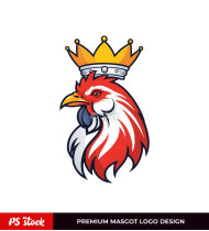 Red Rooster Mascot Logo Design