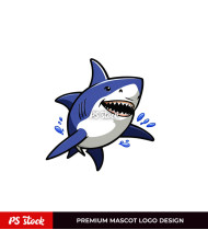 Mascot Shark Logo Design