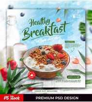 Breakfast Cereal Social Media Post Template