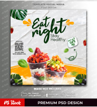 Healthy Menu Promotion Social Media Post Banner Template