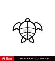 White And Black Turtle Vector