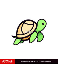 Cute Turtle Logo Design