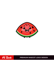 Smile Watermelon Emblem Design
